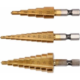 YATO STEP DRILL 3PCS