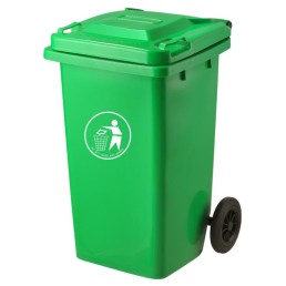 Green Wheeled Waste Bin 100L