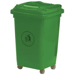 Green Wheeled Waste Bin 50L