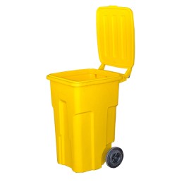 Yellow Wheeled Waste Bin 50L