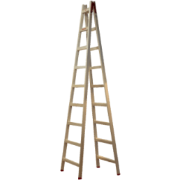WHITE WOODEN LADDER 2.50Μ