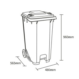 Dustbin with Pedal 120LT Green