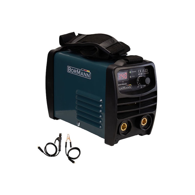 Bormann BIW1545 Inverter MMA Welding Machine with maximum welding current of 140A and 45% duty cycle