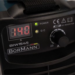 Bormann BIW1545 Inverter MMA Welding Machine with maximum welding current of 140A and 45% duty cycle