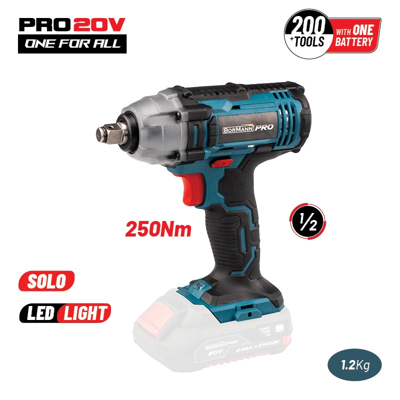 BORMANN Pro BBP3400 Cordless Impact Wrench 20V SOLO
