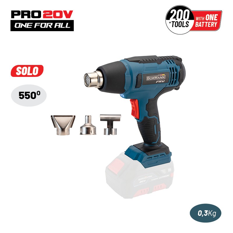 BORMANN Pro BBP5250 Cordless Heat Gun 20V, SOLO