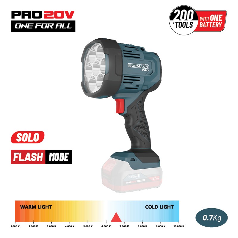 BORMANN Pro BBP3905 CORDLESS WORK LIGHT Li-ion 20V, 1000/2500Lm