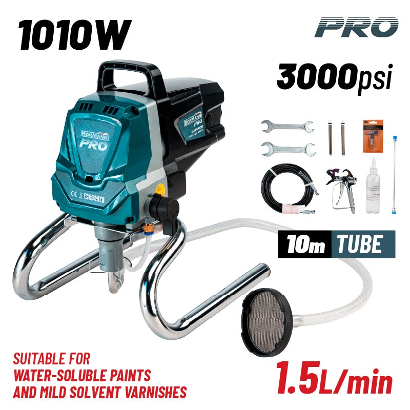 BORMANN Pro BAP7000 Πιστόλι Ψεκασμού Airless 1010W 1,5Lt/Min Nozzle:415/515