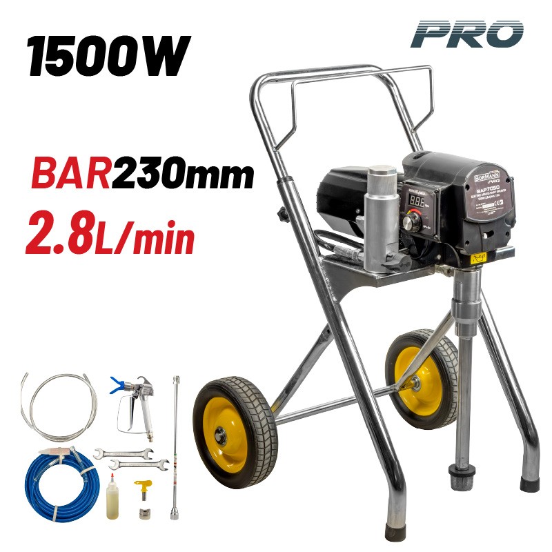 BORMANN Pro BAP7050 ELECTRIC AIRLESS PAINT SPRAYER 1500W 2,8Lt/min, 15m