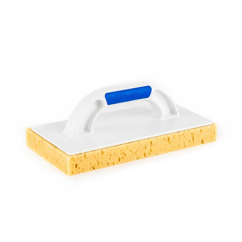 Kubala G-17 0389 Tile Cleaning Sponge Hand Float, 140 × 280 mm, with Plastic Handle.